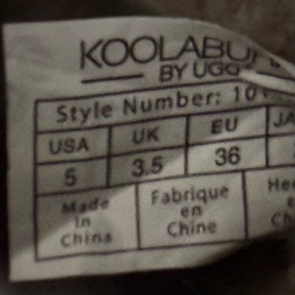 Koolaburra Koola Short By UGG Womens Gray Suede Winter Sheep Fur Boots Boho Sz 5 - Picture 8 of 11